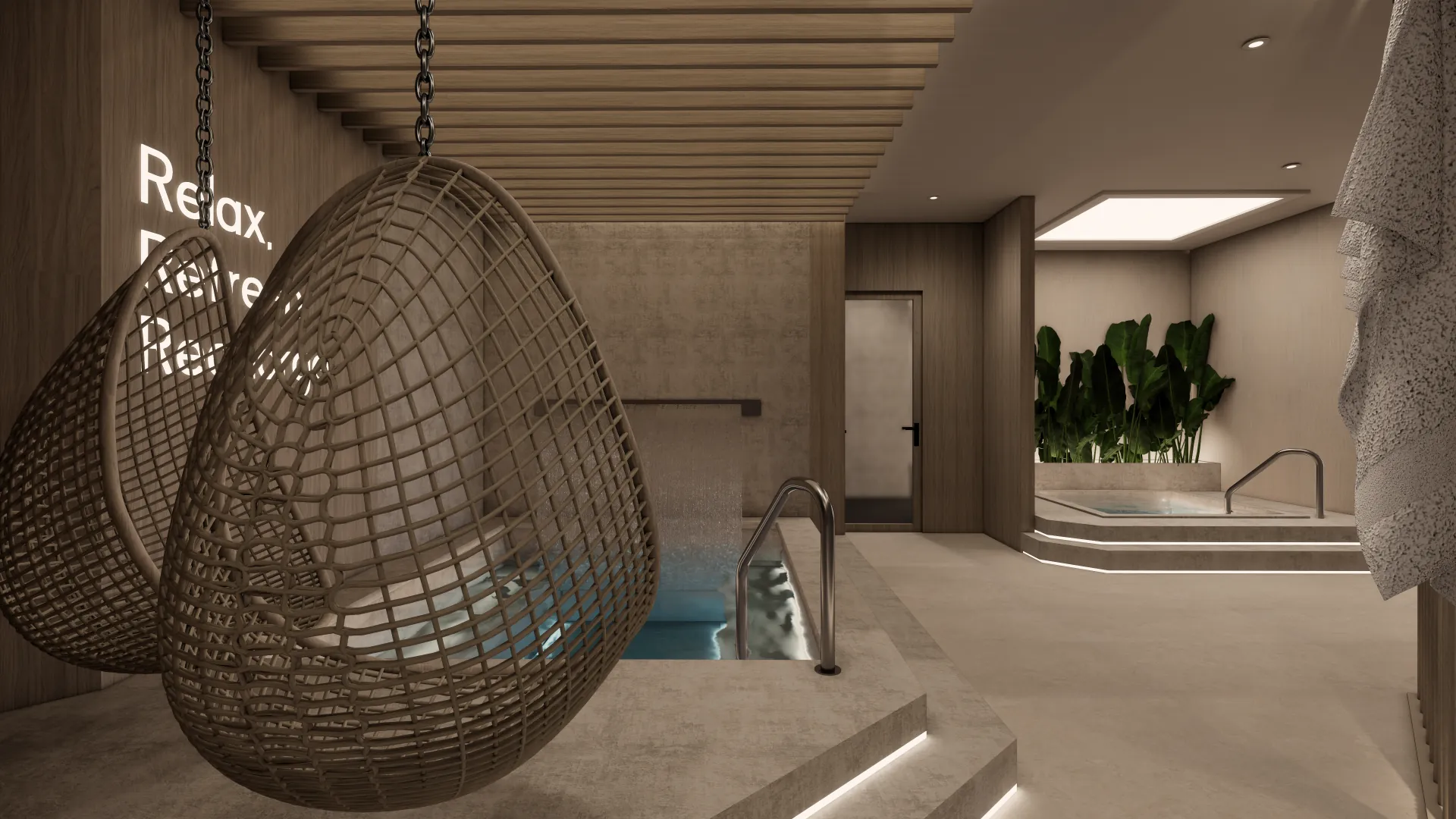 Zone Thermale — Spa · Sauna · Bain froid · Atlantis Cité